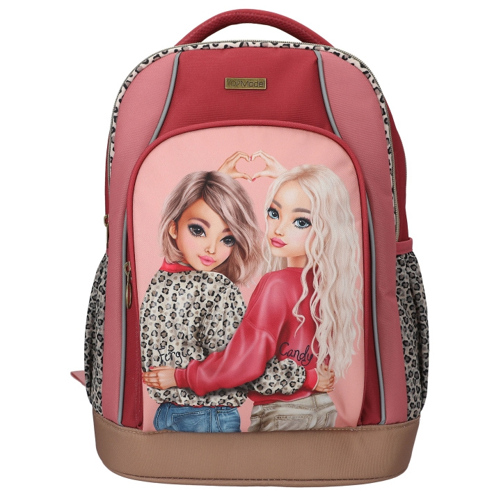 TOPModel Schoolrugzak LEOHEART - Roze, Berry Red, Bruin in de groep SPEELGOED, KINDER- & BABYPRODUCTEN / Reizen / Kindertassen / Rugzakken bij TP E-commerce Nordic AB (D30087)