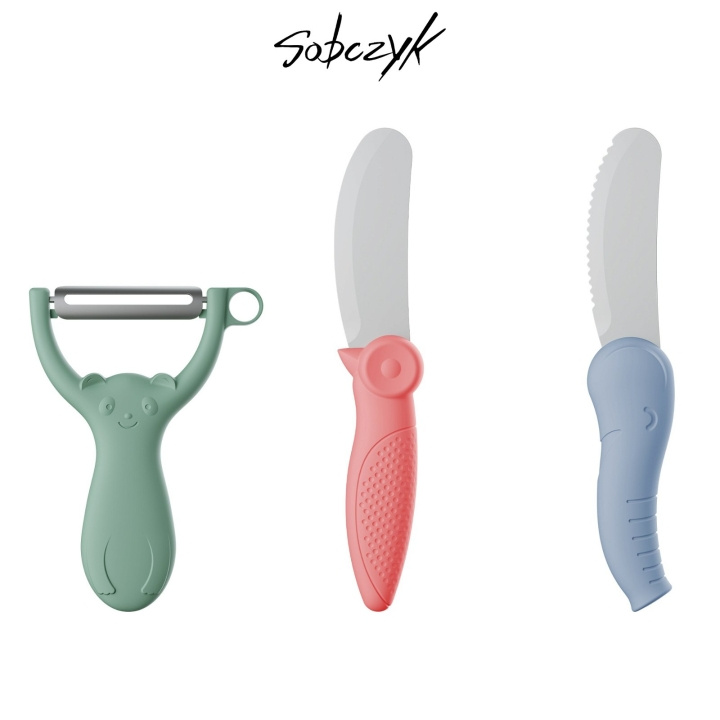 Sobczyk junior - Messen- en schilmesjesset voor kinderen - 3 stuks in de groep SPEELGOED, KINDER- & BABYPRODUCTEN / Eten & Drinken / Kinderservies bij TP E-commerce Nordic AB (D30112)
