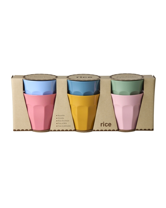 RICE Melamine bekers - Assorti Kleuren - Klein - 160 ml in de groep SPEELGOED, KINDER- & BABYPRODUCTEN / Eten & Drinken / Kinderservies bij TP E-commerce Nordic AB (D30122)