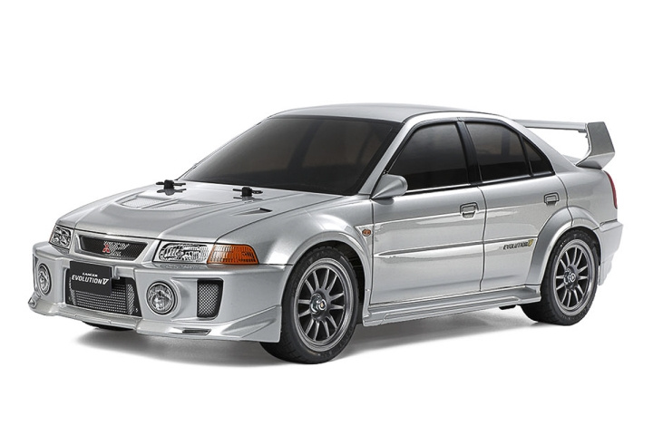 Tamiya 1/10 R/C Mitsubishi Lancer Evolution V (TT-02) - (545605) in de groep SPEELGOED, KINDER- & BABYPRODUCTEN / Op afstand bestuurbaar / Afstand bestuurbare auto\'s bij TP E-commerce Nordic AB (D30159)