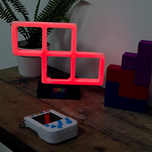 Tetris Neonlicht rood - Rood - 21cm x 14cm in de groep SPEELGOED, KINDER- & BABYPRODUCTEN / Kinderkamer / Babylampen / Tafellampen bij TP E-commerce Nordic AB (D30193)