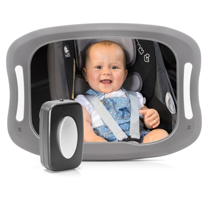 Reer BabyView Autospiegel met Licht - Grijs - 29 x 8 x 24 cm in de groep SPORT, VRIJE TIJD & HOBBY / Leuke dingen / Handige spullen bij TP E-commerce Nordic AB (D30289)