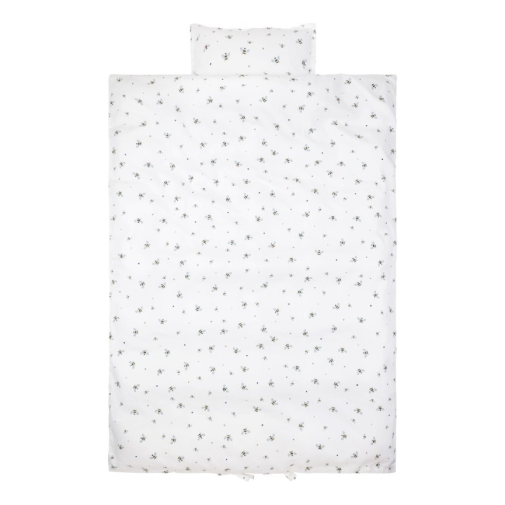 Vanilla Copenhagen Beddengoed Junior - Honeybee Happy - Melk - 100 x 140 cm, 40 x 45 cm (BEDJ3824) in de groep SPEELGOED, KINDER- & BABYPRODUCTEN / Kindertextiel / Beddengoed bij TP E-commerce Nordic AB (D30296)
