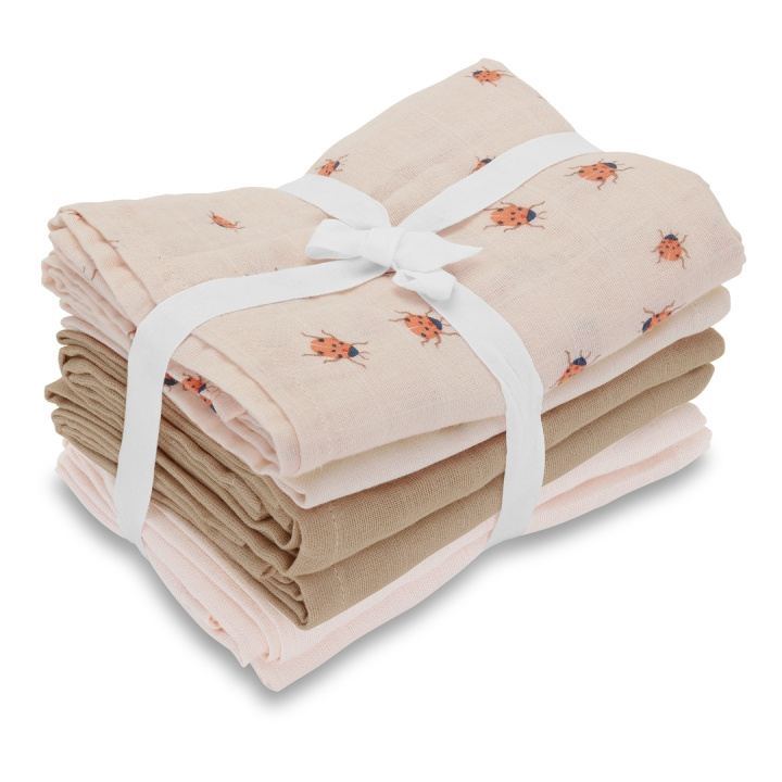 Vanilla Copenhagen Muslins 6 Pak - Roos - 70 x 70 cm (MUSL8223) in de groep SPEELGOED, KINDER- & BABYPRODUCTEN / Kindertextiel / Beddengoed / Babybeddengoed bij TP E-commerce Nordic AB (D30314)