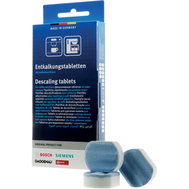 Bosch Ontkalkingstabletten geschikt voor volautomatische koffiemachines 3x 36 gram in de groep HUISHOUDEN & TUIN / Huishoudelijke apparaten / Koffiezetapparaten en accessoires / Filters & Accessoires bij TP E-commerce Nordic AB (D30538)