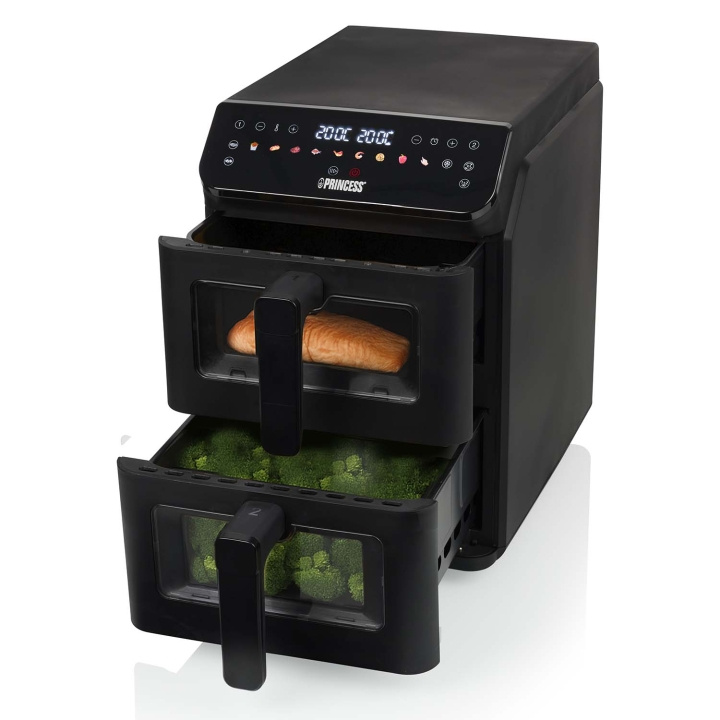Princess Airfryer Staplad 2x5L 3000W - 182490 in de groep HUISHOUDEN & TUIN / Huishoudelijke apparaten / Airfryers & friteuses bij TP E-commerce Nordic AB (D30604)