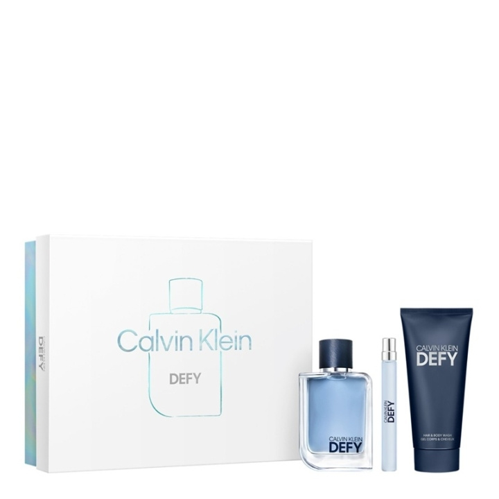 Calvin Klein Giftset Calvin Klein Defy Edt 100ml + Hair & Body Wash 100ml + Edt 10ml in de groep BEAUTY & HEALTH / Geuren & Parfum / Parfum / Parfumdoosjes bij TP E-commerce Nordic AB (D30632)