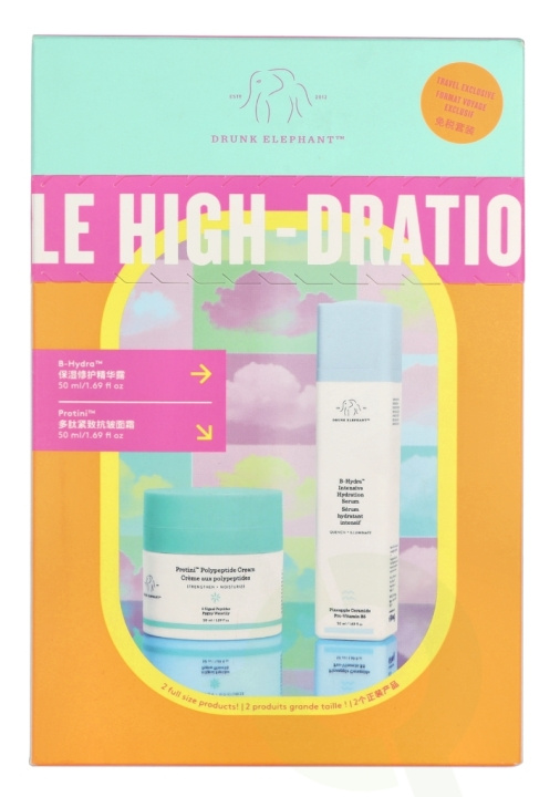 Drunk Elephant The Mile High-Dration Giftset 100 ml Cream 50ml/Serum 50ml in de groep BEAUTY & HEALTH / Huidsverzorging / Gezicht / Dagcrème bij TP E-commerce Nordic AB (D30696)