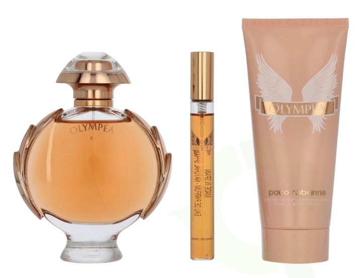 Paco Rabanne Olympea Giftset 190 ml Edp Spray 80ml/Body Lotion 100ml/Edp Spray 10ml in de groep BEAUTY & HEALTH / Geuren & Parfum / Parfum / Parfumdoosjes bij TP E-commerce Nordic AB (D30699)