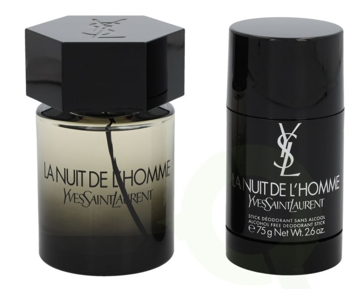 Yves Saint Laurent YSL La Nuit De L\'Homme Giftset 175 ml Edt Spray 100ml/Deo Stick 75gr in de groep BEAUTY & HEALTH / Geuren & Parfum / Parfum / Parfumdoosjes bij TP E-commerce Nordic AB (D30820)