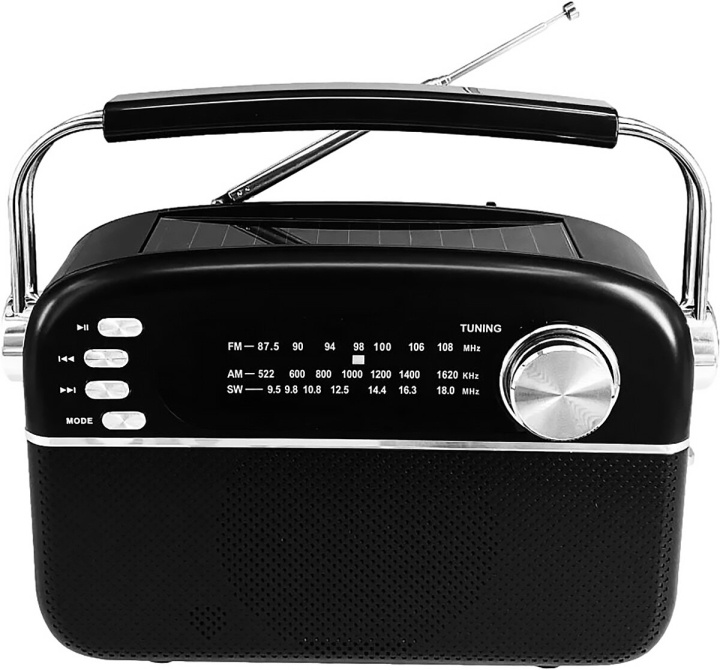 Manta FM/AW/SW portable radio with solar panel in de groep HOME ELECTRONICS / Audio & Beeld / Thuisbioscoop, Hifi en Draagbaar / Radio & Wekkers / Draadloze audiozender bij TP E-commerce Nordic AB (D30842)