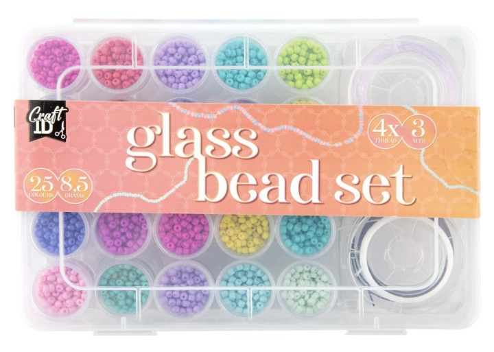 Craft ID Glaskralen mix, 25 kleuren (CR1406/GE) in de groep SPEELGOED, KINDER- & BABYPRODUCTEN / Speelgoed / Ambachten bij TP E-commerce Nordic AB (D30907)