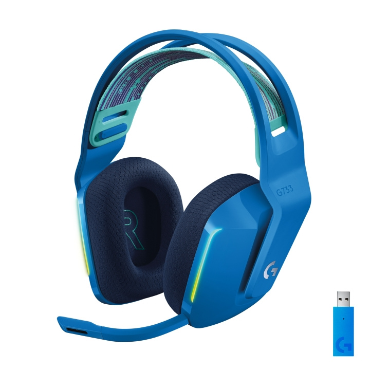 Logitech G733 LIGHTSPEED Headset - BLAUW - 2.4GHZ in de groep COMPUTERS & RANDAPPARATUUR / GAMING / Koptelefoon bij TP E-commerce Nordic AB (D30913)
