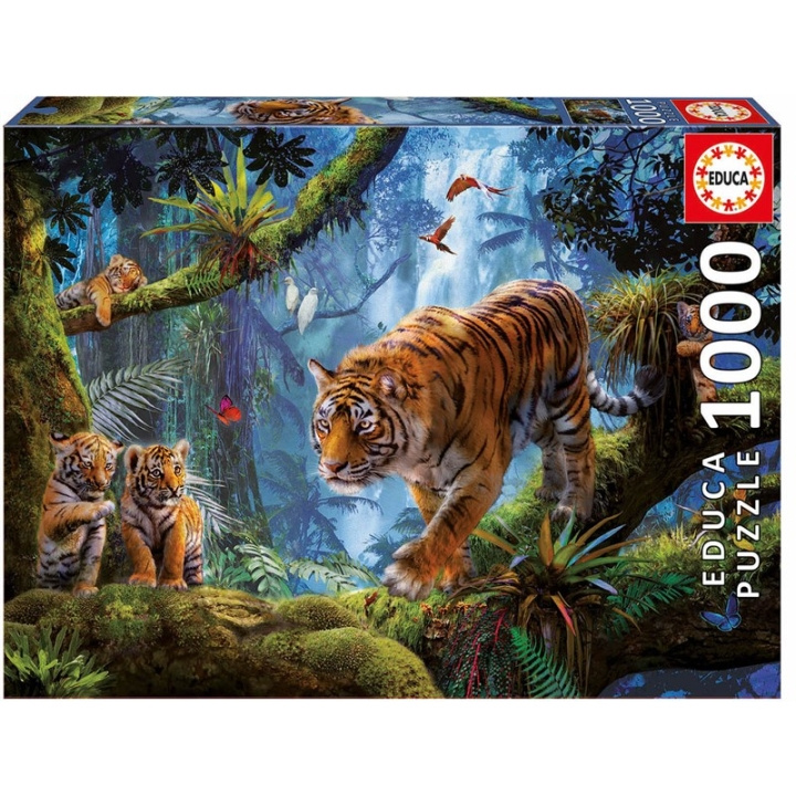 Educa Puzzel 1000 - Tijgers in de boom ( 017662) in de groep SPEELGOED, KINDER- & BABYPRODUCTEN / Speelgoed / Kinderpuzzel bij TP E-commerce Nordic AB (D30985)