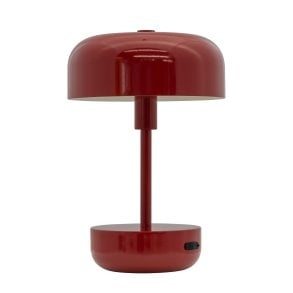 Dyberg-Larsen Haipot LED oplaadbare tafellamp - Donkerrood - Hoogte: Ongeveer 25 cm, Diameter: Ongeveer 15 cm in de groep HOME ELECTRONICS / Verlichting / Tafellampen bij TP E-commerce Nordic AB (D31006)