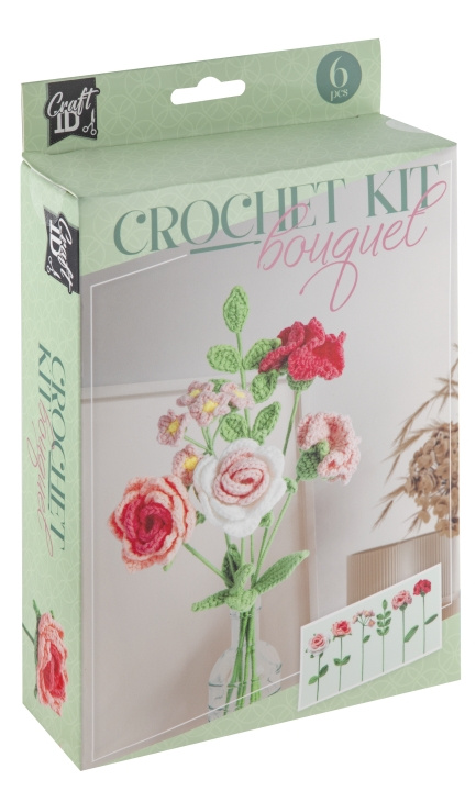 Craft ID Haakpakket Bloemenboeket Roze (CR1736/GE) in de groep SPEELGOED, KINDER- & BABYPRODUCTEN / Speelgoed / Ambachten bij TP E-commerce Nordic AB (D31109)