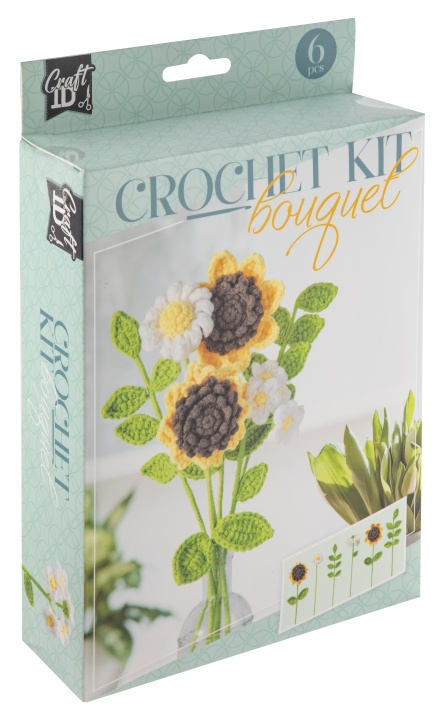 Craft ID Haakpakket Bloemenboeket - Geel - 6 stuks (CR1737/GE) in de groep SPEELGOED, KINDER- & BABYPRODUCTEN / Speelgoed / Ambachten bij TP E-commerce Nordic AB (D31110)