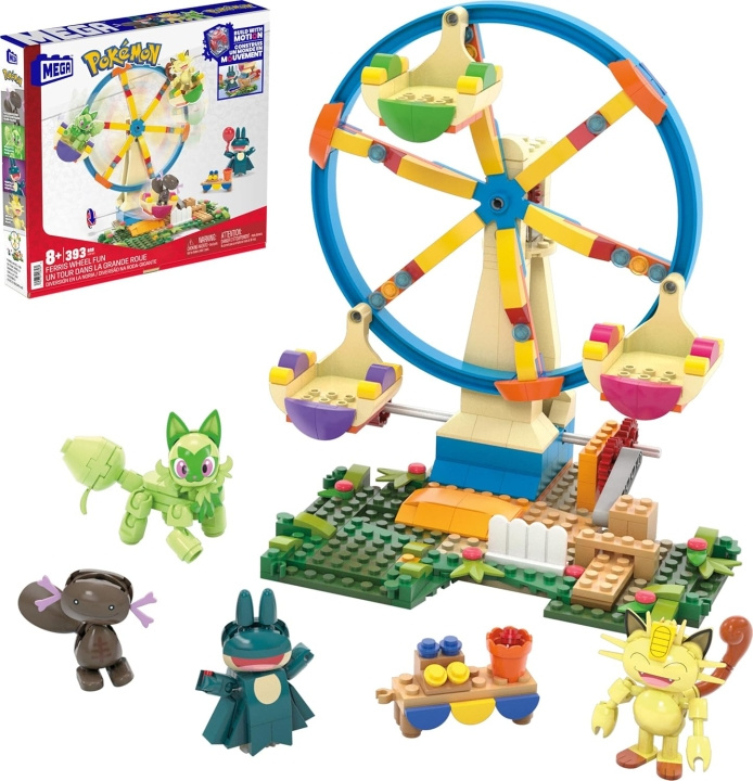 Mega Pokémon Construction Set Ferris Wheel with Figures - 393 Pieces (HXF80) in de groep SPEELGOED, KINDER- & BABYPRODUCTEN / Speelgoed / Bouwspeelgoed / Lego bij TP E-commerce Nordic AB (D31234)