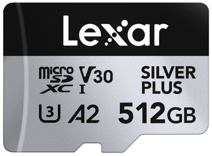 Lexar microSDXC Professional SILVER Plus UHS-I/U3/A2/4K R205/W150 (V30) - SILVER - 512GB in de groep HOME ELECTRONICS / Opslagmedia / Geheugenkaarten / MicroSD/HC/XC bij TP E-commerce Nordic AB (D31236)