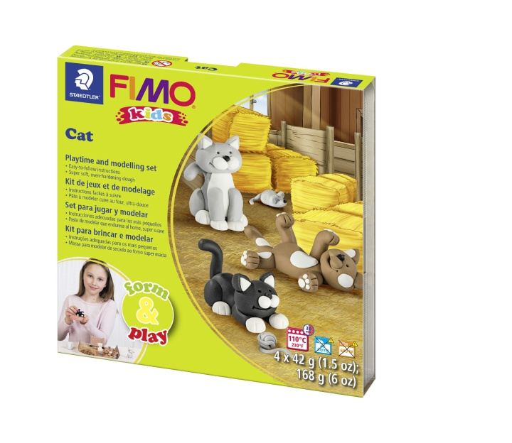 FIMO Kids Vorm & Speelset - Kat (8034 16 LZ) in de groep SPEELGOED, KINDER- & BABYPRODUCTEN / Speelgoed / Speelset bij TP E-commerce Nordic AB (D31246)