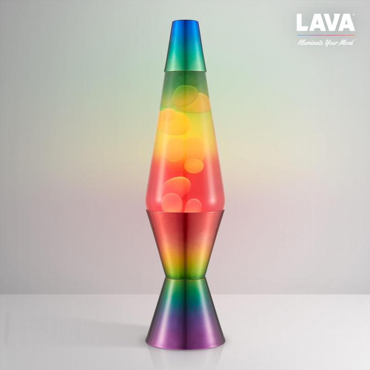 Lavazza Lamp - Wit/Driekleur, Regenboogvoet - 37 cm in de groep SPEELGOED, KINDER- & BABYPRODUCTEN / Kinderkamer / Babylampen / Tafellampen bij TP E-commerce Nordic AB (D31265)