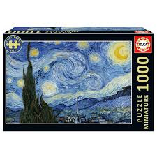 Educa Miniatuur 1000 De Sterrennacht, Van Gogh (80-20247) in de groep SPORT, VRIJE TIJD & HOBBY / Hobby / Puzzel bij TP E-commerce Nordic AB (D31318)