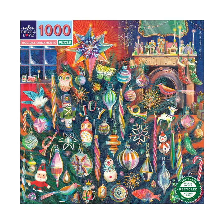 eeBoo Puzzel 1000 stukjes - Vakantie Ornamenten - (EPZTHYO) in de groep SPORT, VRIJE TIJD & HOBBY / Hobby / Puzzel bij TP E-commerce Nordic AB (D31356)