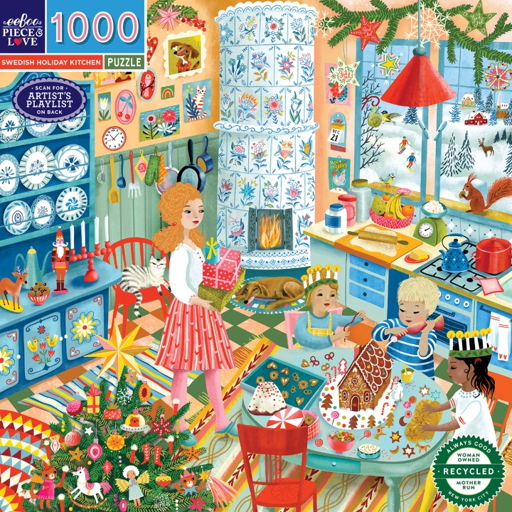 eeBoo Puzzel 1000 stukjes - Zweedse Vakantie Keuken (EPZT750) in de groep SPORT, VRIJE TIJD & HOBBY / Hobby / Puzzel bij TP E-commerce Nordic AB (D31375)
