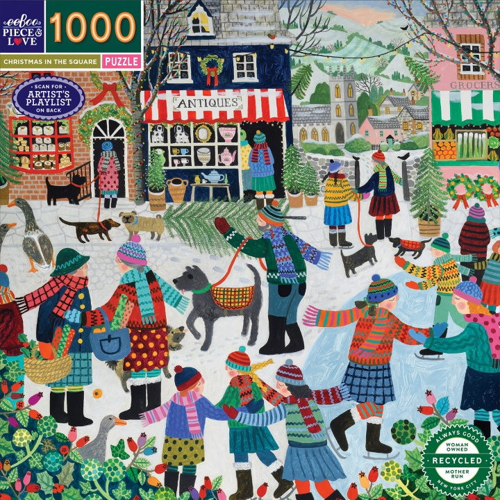 eeBoo Puzzel 1000 stukjes - Kerstmis op het plein (EPZT211) in de groep SPORT, VRIJE TIJD & HOBBY / Hobby / Puzzel bij TP E-commerce Nordic AB (D31378)