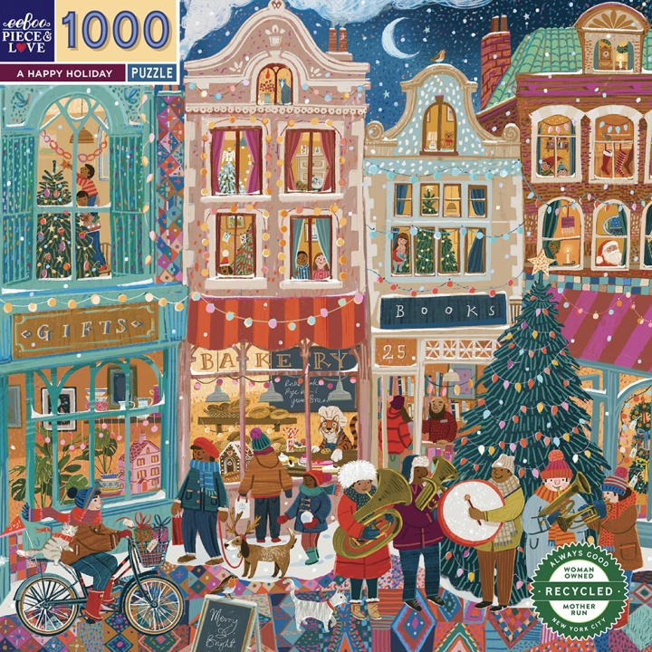 eeBoo Puzzel 1000 stuks - A Happy Holiday (EPZTHOD) in de groep SPORT, VRIJE TIJD & HOBBY / Hobby / Puzzel bij TP E-commerce Nordic AB (D31379)