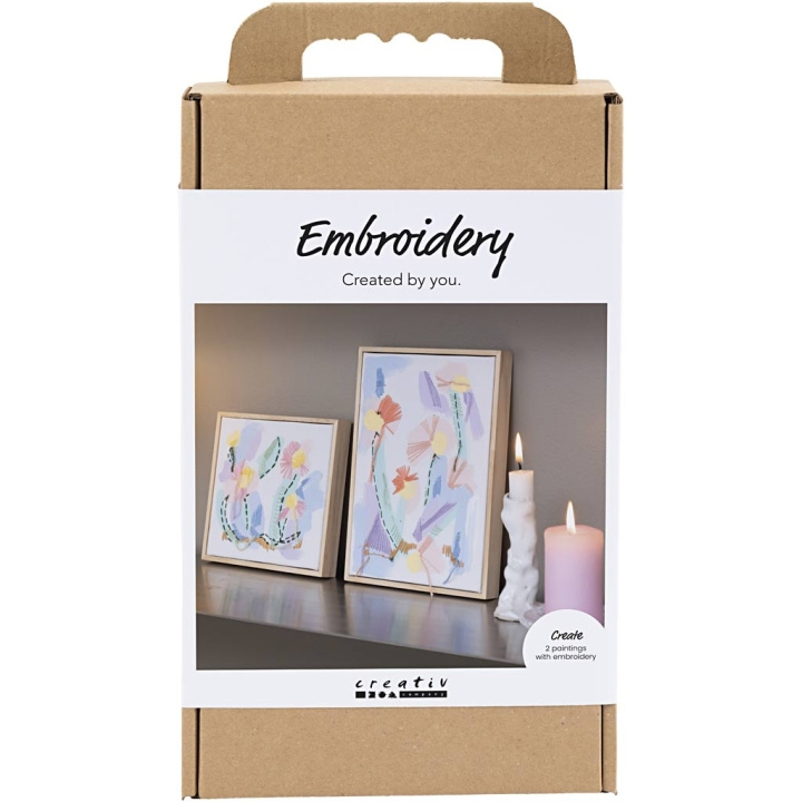 Handwerkpakket Borduren - Schilderijen - pastelkleuren (977862) in de groep SPEELGOED, KINDER- & BABYPRODUCTEN / Speelgoed / Ambachten bij TP E-commerce Nordic AB (D31398)