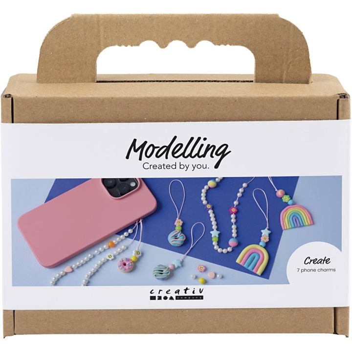 Mini knutselpakket boetseren - Mobiel bedeltje - geassorteerde kleuren (977850) in de groep SPORT, VRIJE TIJD & HOBBY / Hobby / DIY Kit bij TP E-commerce Nordic AB (D31408)