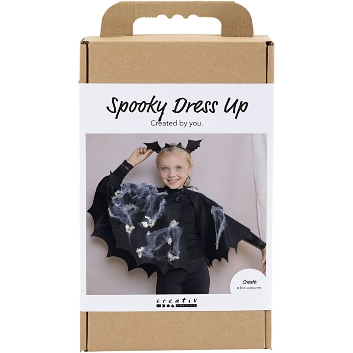Knutselset Spookachtig Kostuum - Vleermuiscape en hoofdband - zwart - zwarte glitter (977883) in de groep SPEELGOED, KINDER- & BABYPRODUCTEN / Speelgoed / Ambachten bij TP E-commerce Nordic AB (D31434)