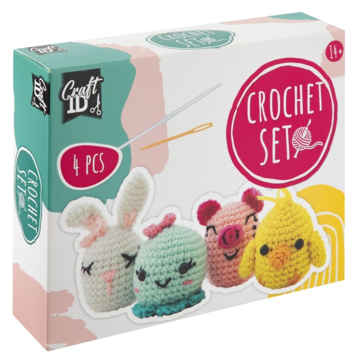 Craft ID Haakpakket dieren - 4 stuks (CR1721/GE) in de groep SPEELGOED, KINDER- & BABYPRODUCTEN / Speelgoed / Figuren, Miniaturen & accessoires bij TP E-commerce Nordic AB (D31470)
