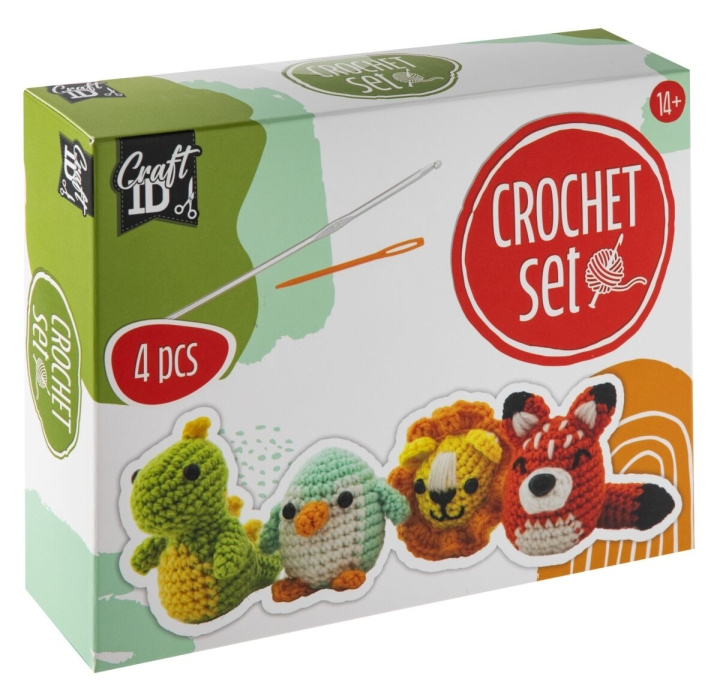 Craft ID Haakpakket dieren - 4 stuks (CR1720/GE) in de groep SPEELGOED, KINDER- & BABYPRODUCTEN / Speelgoed / Figuren, Miniaturen & accessoires bij TP E-commerce Nordic AB (D31471)