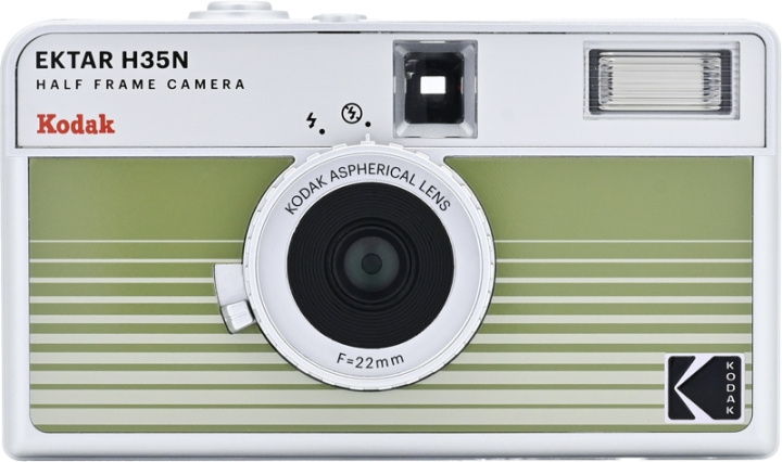 Kodak EKTAR H35N Camera - Groen gestreept in de groep HOME ELECTRONICS / Foto & Video / Camera\'s bij TP E-commerce Nordic AB (D31489)