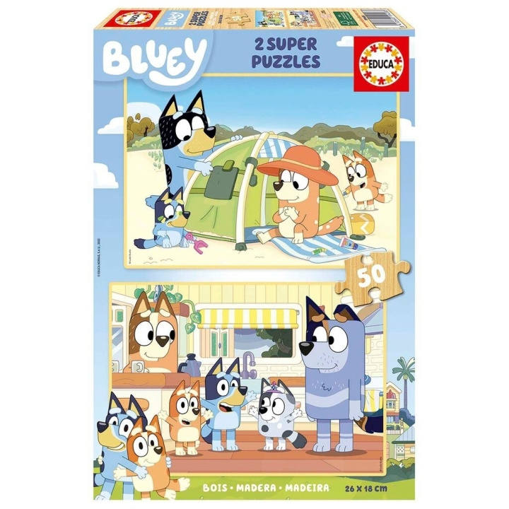 Educa Bluey 2 X 50 puzzel Hout (80-19408) in de groep SPEELGOED, KINDER- & BABYPRODUCTEN / Speelgoed / Kinderpuzzel bij TP E-commerce Nordic AB (D31529)