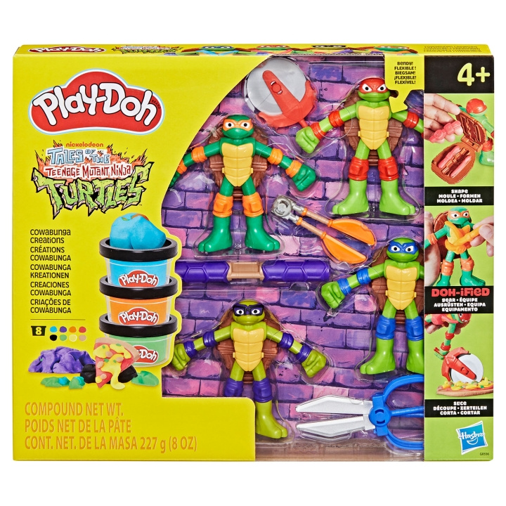 PLAY-DOH Teenage Mutant Ninja Turtles Cowabunga Creations Bendy 4 Inch Action Figures Set in de groep SPEELGOED, KINDER- & BABYPRODUCTEN / Speelgoed / Speelset bij TP E-commerce Nordic AB (D31592)