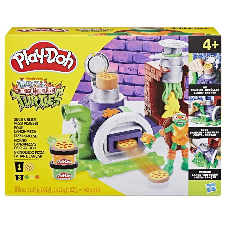PLAY-DOH Teenage Mutant Ninja Turtles Slice And Blast Pizza Playset in de groep SPEELGOED, KINDER- & BABYPRODUCTEN / Speelgoed / Speelset bij TP E-commerce Nordic AB (D31594)