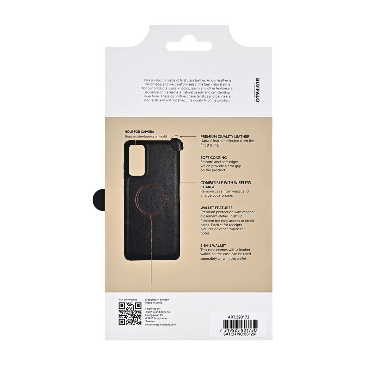 Buffalo Mobilfodral Läder 2-i-1 Svart - Samsung S25 FE 5G in de groep SMARTPHONE & TABLETS / Mobielbescherming / Samsung bij TP E-commerce Nordic AB (D31781)