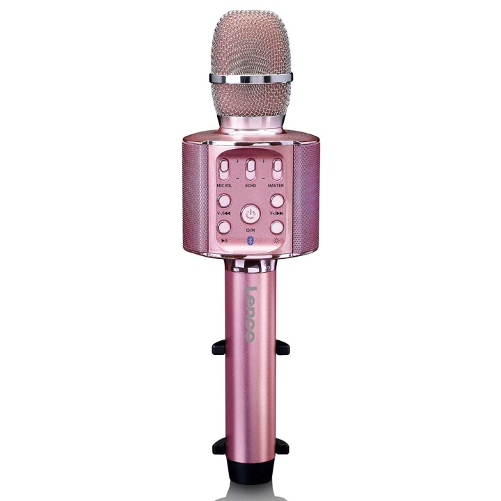 Lenco Bluetooth® karaokemicrofoon met luidspreker & verlichting Roze in de groep HOME ELECTRONICS / Audio & Beeld / Handmicrofoons bij TP E-commerce Nordic AB (D32017)
