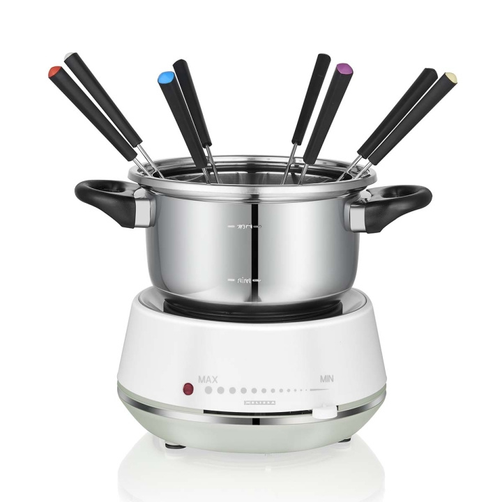 MELISSA Elektrische fondue 2L 1200W Roestvrij Staal / Wit in de groep HUISHOUDEN & TUIN / Huishoudelijke apparaten / Fondue bij TP E-commerce Nordic AB (D32036)