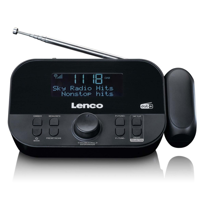 Lenco DAB+, FM-klokradio met projectie in de groep HOME ELECTRONICS / Audio & Beeld / Thuisbioscoop, Hifi en Draagbaar / Radio & Wekkers / Wekkerradio bij TP E-commerce Nordic AB (D32176)