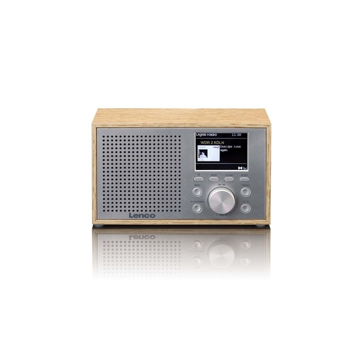Lenco Mono DAB+ FM-radio met Bluetooth® Wood in de groep HOME ELECTRONICS / Audio & Beeld / Thuisbioscoop, Hifi en Draagbaar / Radio & Wekkers / Draadloze audiozender bij TP E-commerce Nordic AB (D32186)