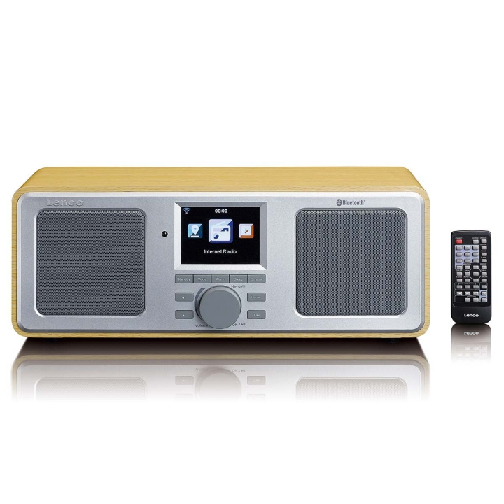 Lenco Internetradio WIFI FM Bluetooth® USB Hout in de groep HOME ELECTRONICS / Audio & Beeld / Thuisbioscoop, Hifi en Draagbaar / Radio & Wekkers / Draadloze audiozender bij TP E-commerce Nordic AB (D32192)