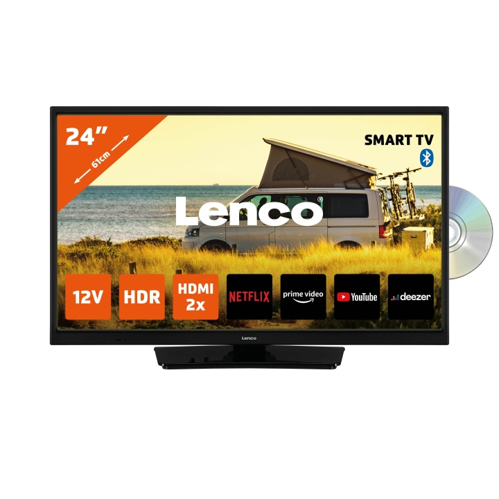 Lenco 24 inch Smart HD LED TV Bluetooth® DVD-speler 12V Zwart in de groep HOME ELECTRONICS / Audio & Beeld / TV & Accessoires / TV bij TP E-commerce Nordic AB (D32201)