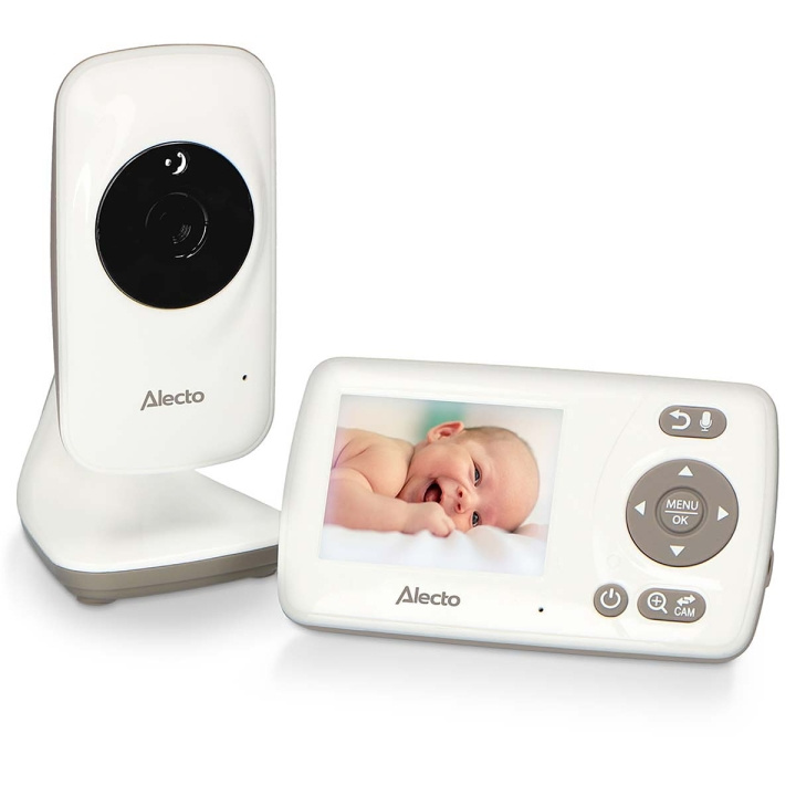 Alecto Videomonitor 2,4 inch kleurenscherm Wit / Taupe in de groep SPEELGOED, KINDER- & BABYPRODUCTEN / Kinderveiligheid / Babyphones bij TP E-commerce Nordic AB (D32207)