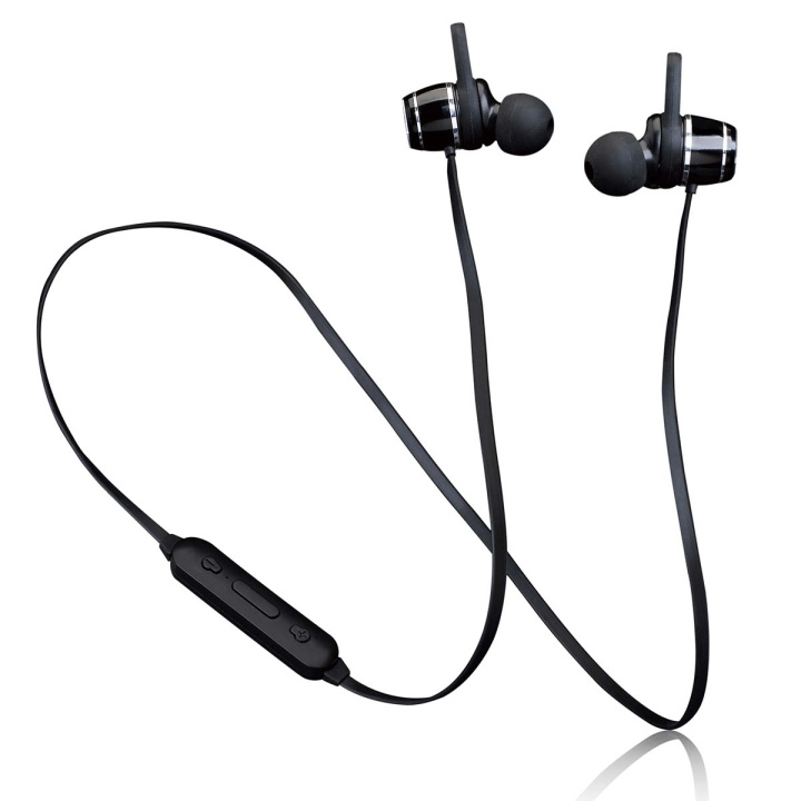 Lenco IPX4 BT magnetic earphones black in de groep HOME ELECTRONICS / Audio & Beeld / Koptelefoon & Accessoires / Koptelefoon bij TP E-commerce Nordic AB (D32218)
