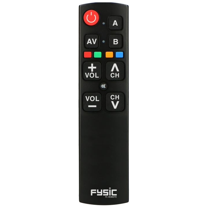 Fysic Vereenvoudigde universele afstandsbediening met grote knoppen in de groep HOME ELECTRONICS / Audio & Beeld / TV & Accessoires / Afstandsbedieningen bij TP E-commerce Nordic AB (D32233)