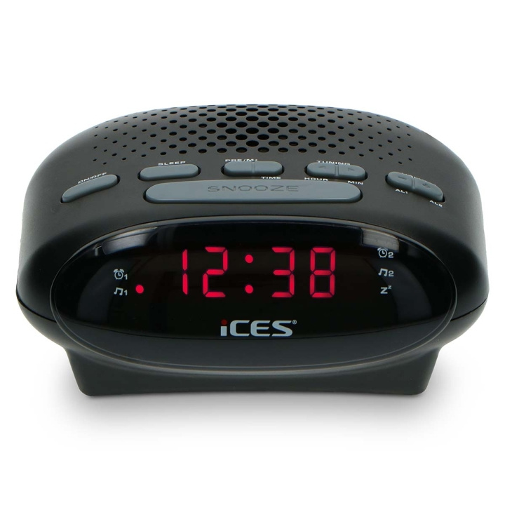 ICES Wekkerradio Zwart in de groep HOME ELECTRONICS / Audio & Beeld / Thuisbioscoop, Hifi en Draagbaar / Radio & Wekkers / Wekkerradio bij TP E-commerce Nordic AB (D32281)